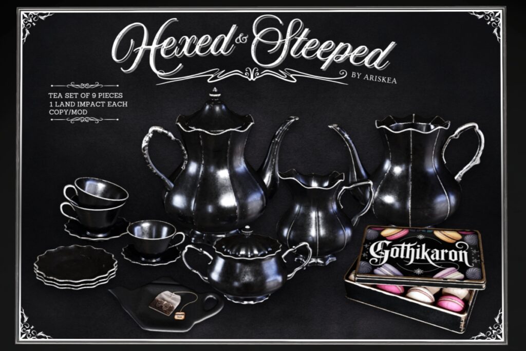 Hexed &amp; Steeped Decor Set, L$199-L$249 each/L$699 FP