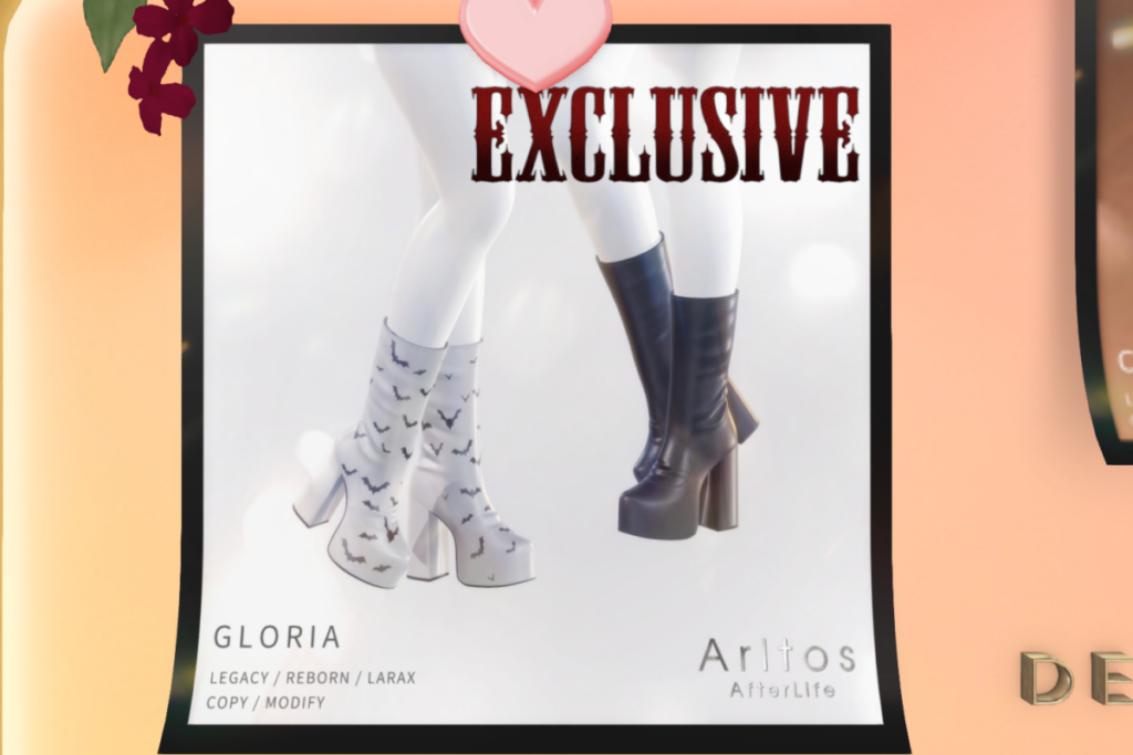 Gloria Boots - Legacy/MaitreyaX/Reborn, L$199 each/L$499 FP