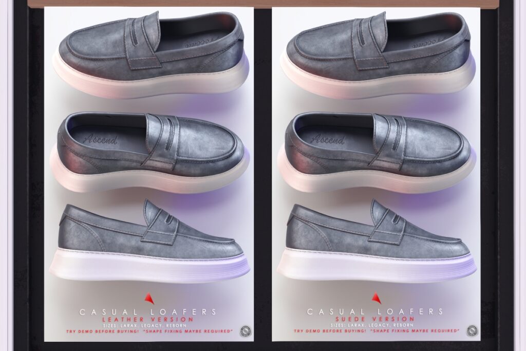 Casual Loafers - Legacy/MaitreyaX/Reborn, L$289 each/L$1199 each FP