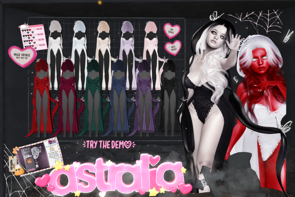 Lethia Dress &amp; Cape - Legacy/MaitreyaX/Reborn, L$249-L$299 each/L$1499-L$1999 each FP/L$2999 MP