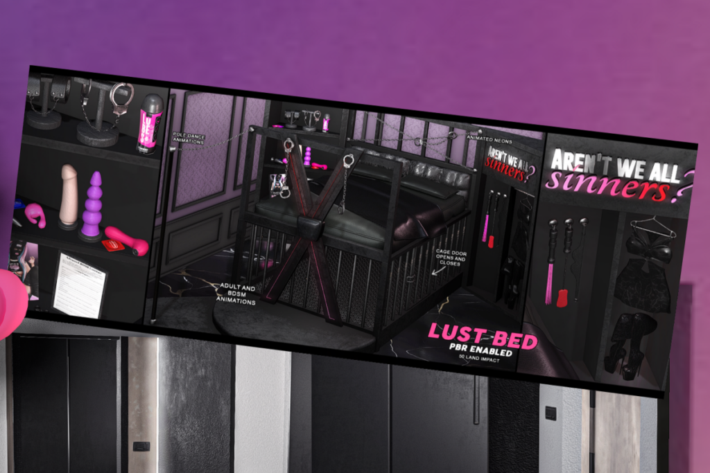 Lust BDSM Adult Bed, L$1999