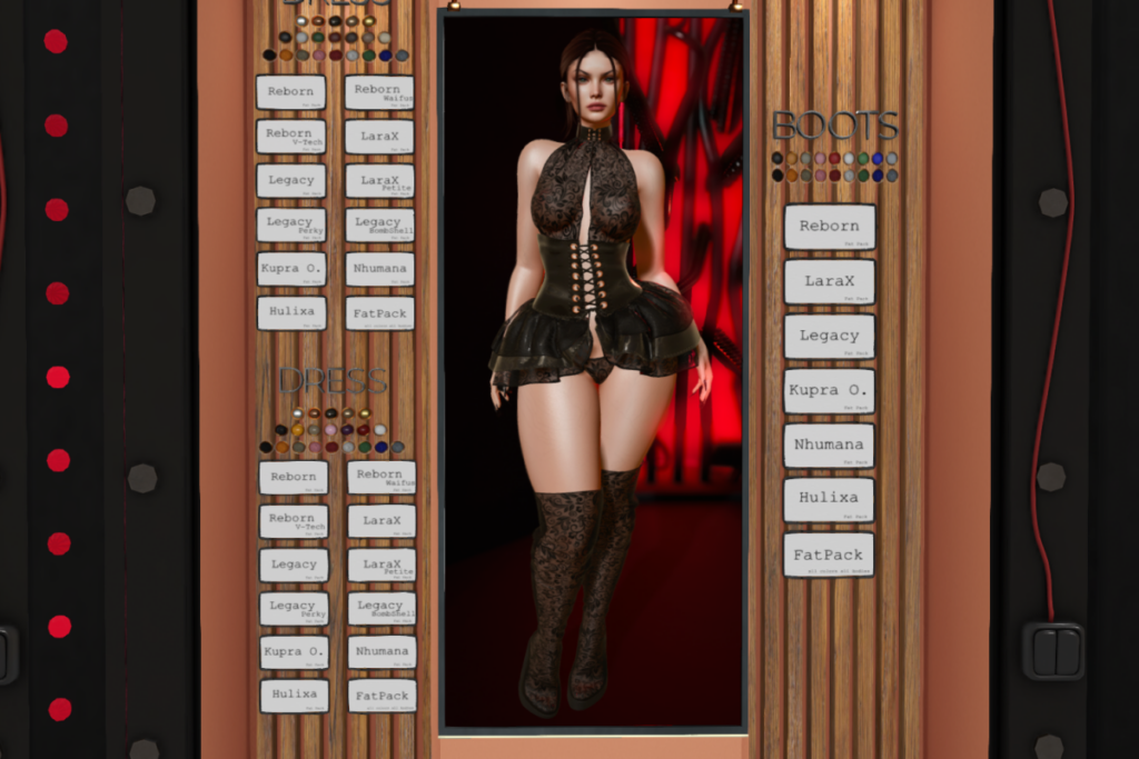 Briana Dress &amp; Boots - Inithium/Legacy/MaitreyaX/Nhumana/Reborn/+mods, L$575 each/L$1895-L$2190 each FP
