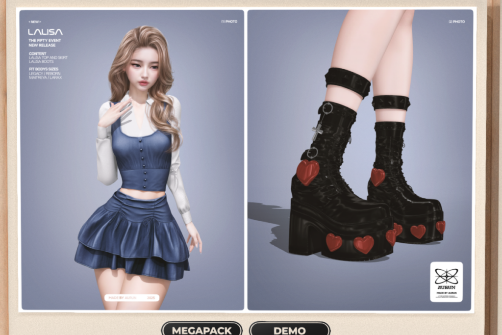 Laisa Top, Skirt, &amp; Boots - Legacy/Maitreya/Reborn/+mods, L$259 each/L$1000 each FP/L$2599 MP