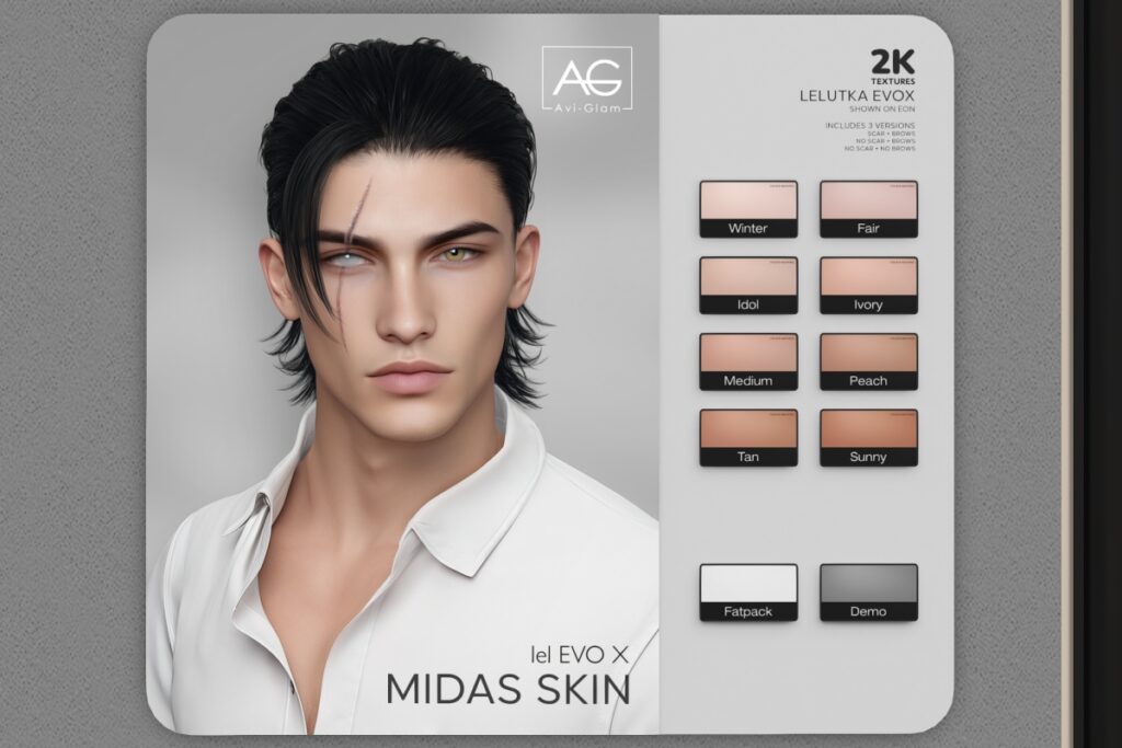 Midas Skin - EvoX, L$699 each/L$1299 FP