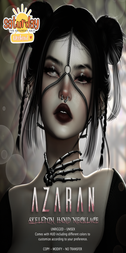 Skeleton Hand Necklace	&lt;a href=&quot;http://maps.secondlife.com/secondlife/Hell%20Fire/62/63/502&quot; target=&quot;_blank&quot;&gt;Teleport&lt;/a&gt;