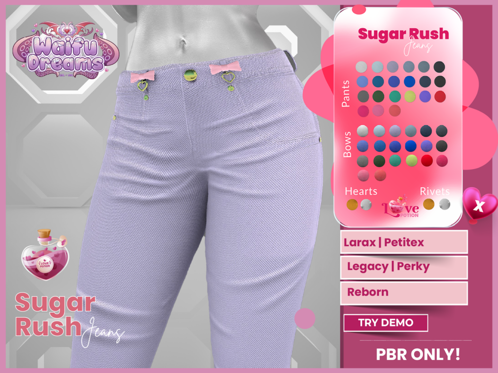 Sugar Rush Jeans - Legacy/MaitreyaX/Reborn/+mods