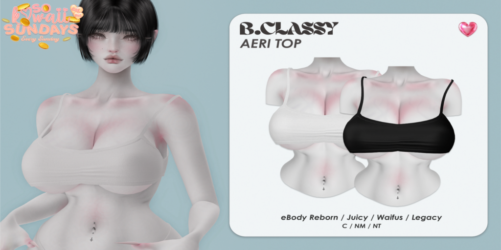 Aeri Top - Legacy/Reborn/+mods	&lt;a href=&quot;http://maps.secondlife.com/secondlife/Phoenix%20Paradise/83/89/1545&quot; target=&quot;_blank&quot;&gt;Teleport&lt;/a&gt;