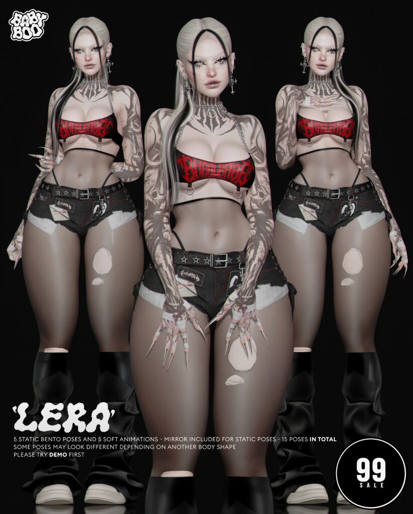 Lera Poses	&lt;a href=&quot;http://maps.secondlife.com/secondlife/Cult%20Grounds/16/23/1022&quot; target=&quot;_blank&quot;&gt;Teleport&lt;/a&gt;