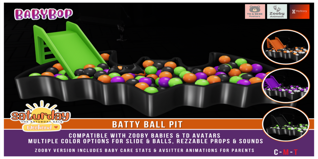 Batty Ball Pit	&lt;a href=&quot;http://maps.secondlife.com/secondlife/Forest%20Delight/213/77/26&quot; target=&quot;_blank&quot;&gt;Teleport&lt;/a&gt;