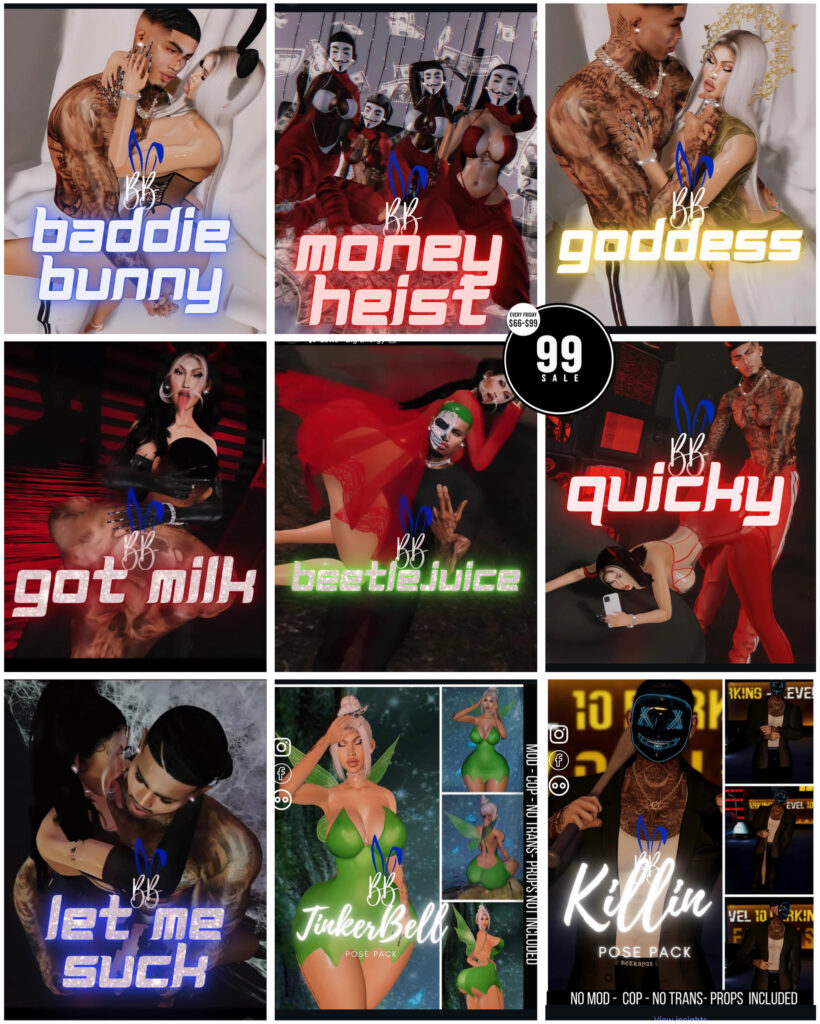 Various Single &amp; Couple Halloween Poses	&lt;a href=&quot;http://maps.secondlife.com/secondlife/Marquises%20Island/77/79/1193&quot; target=&quot;_blank&quot;&gt;Teleport&lt;/a&gt;