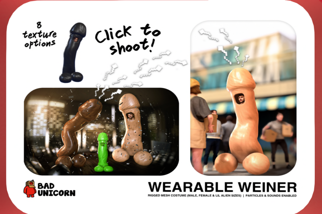 Wearable Weiner Costume - Rigged, L$499