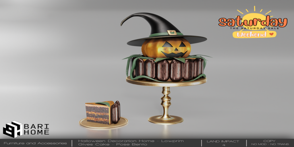 Halloween Cake Witch Pumpkin	&lt;a href=&quot;http://maps.secondlife.com/secondlife/Magic%20Sky/196/142/2022&quot; target=&quot;_blank&quot;&gt;Teleport&lt;/a&gt;