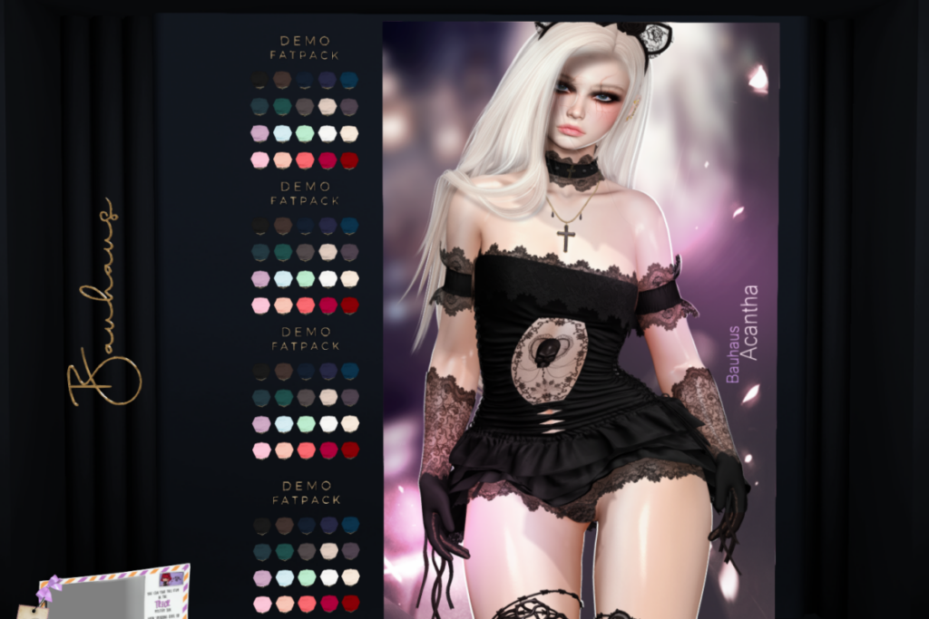 Acantha Gloves, Collar, Barbed Wire, &amp; Dress - Legacy/MaitreyaX/Reborn/+mods, L$199-L$299 each/L$1699-L$1999 each FP