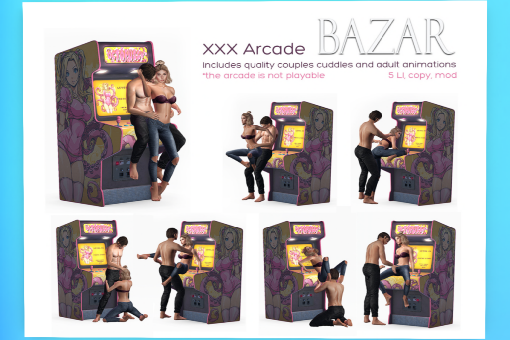 XXX Arcade, L$399-L$449 each
