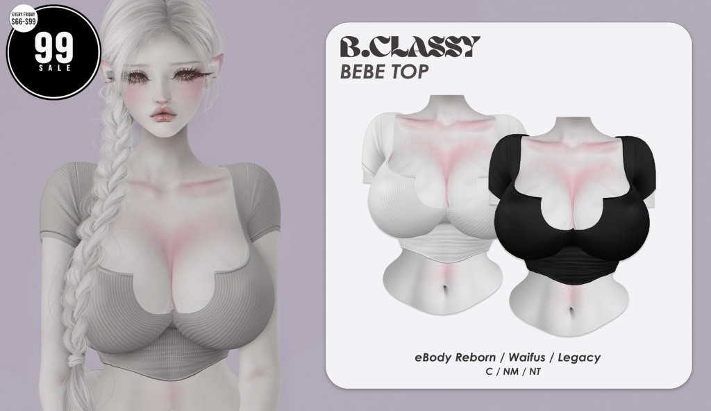 Bebe Top - Legacy/Reborn/+mods	&lt;a href=&quot;http://maps.secondlife.com/secondlife/Phoenix%20Paradise/83/89/1545&quot; target=&quot;_blank&quot;&gt;Teleport&lt;/a&gt;