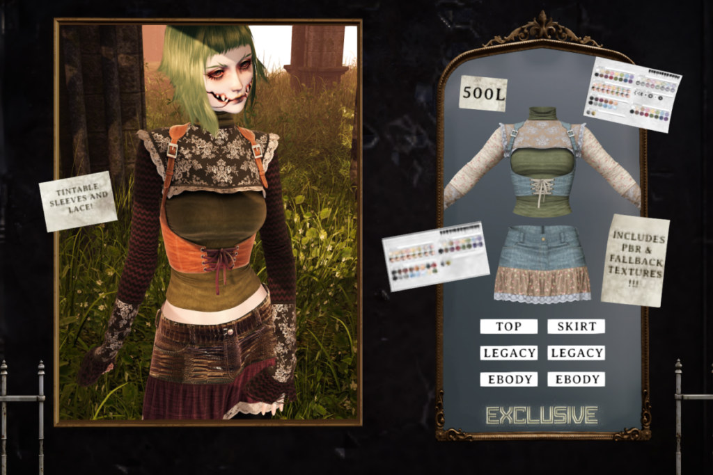 Mira Top &amp; Skirt - Legacy/Reborn, L$500 each