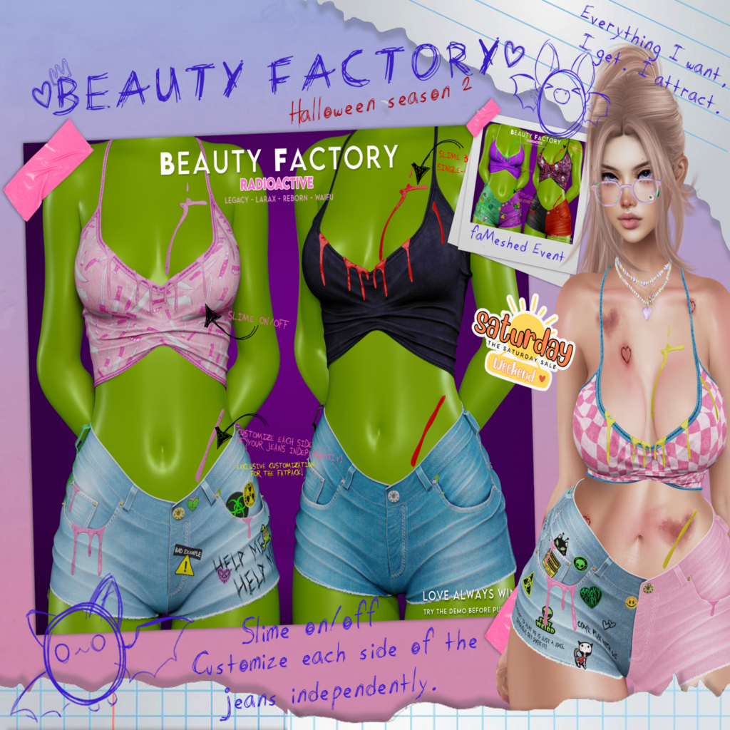 Radioactive Outfit - Legacy/MaitreyaX/Reborn/+mods	&lt;a href=&quot;http://maps.secondlife.com/secondlife/Beauty%20Factory/44/128/22&quot; target=&quot;_blank&quot;&gt;Teleport&lt;/a&gt;