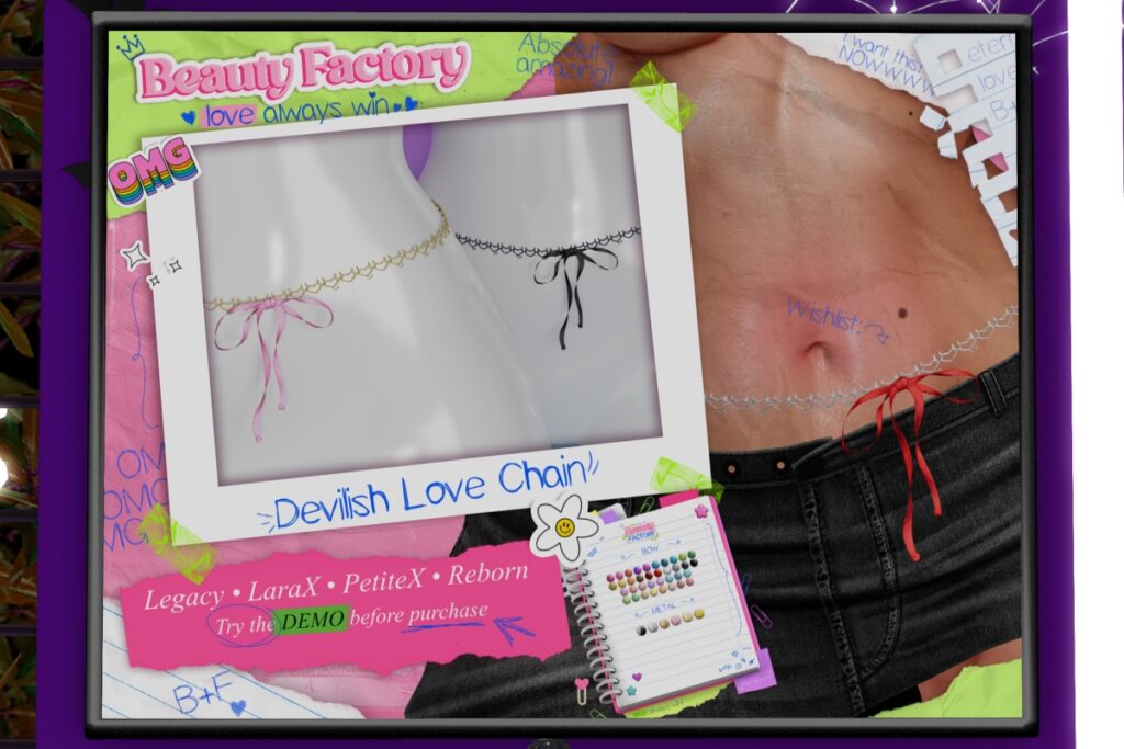 Devilish Love Belly Chain - Legacy/MaitreyaX/Reborn/+mods, L$399 FP