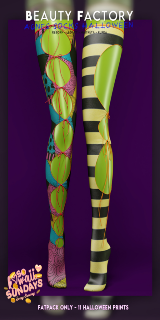Agnes Socks - Inithium/Legacy/Maitreya/Reborn	&lt;a href=&quot;http://maps.secondlife.com/secondlife/Beauty%20Factory/44/128/22&quot; target=&quot;_blank&quot;&gt;Teleport&lt;/a&gt;
