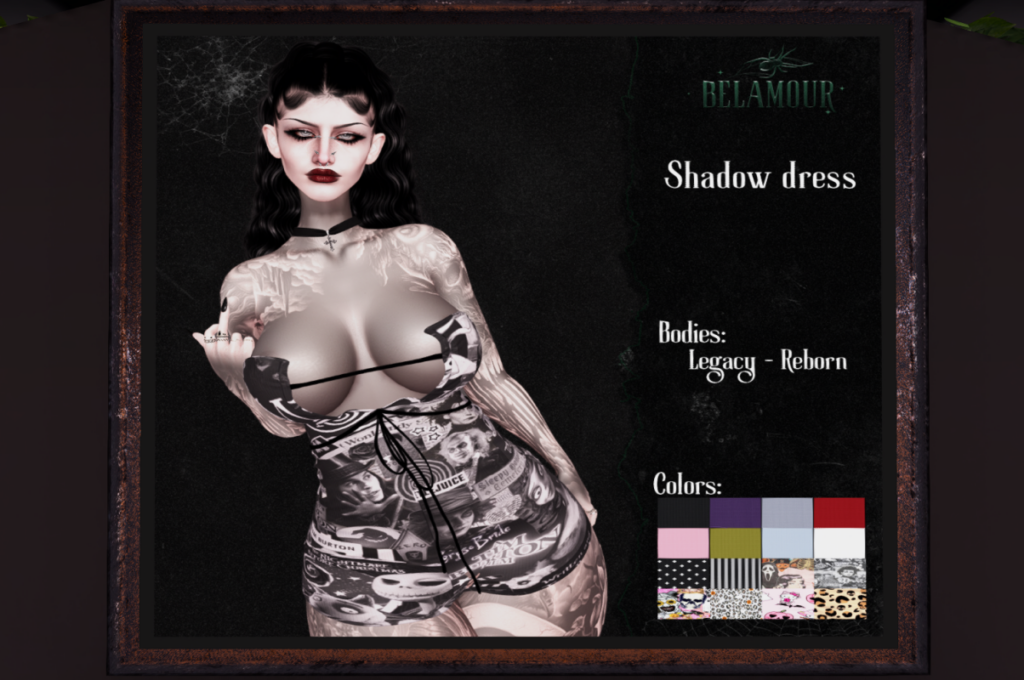 Shadow Dress - Legacy/Reborn, L$199 each/L$2500 FP