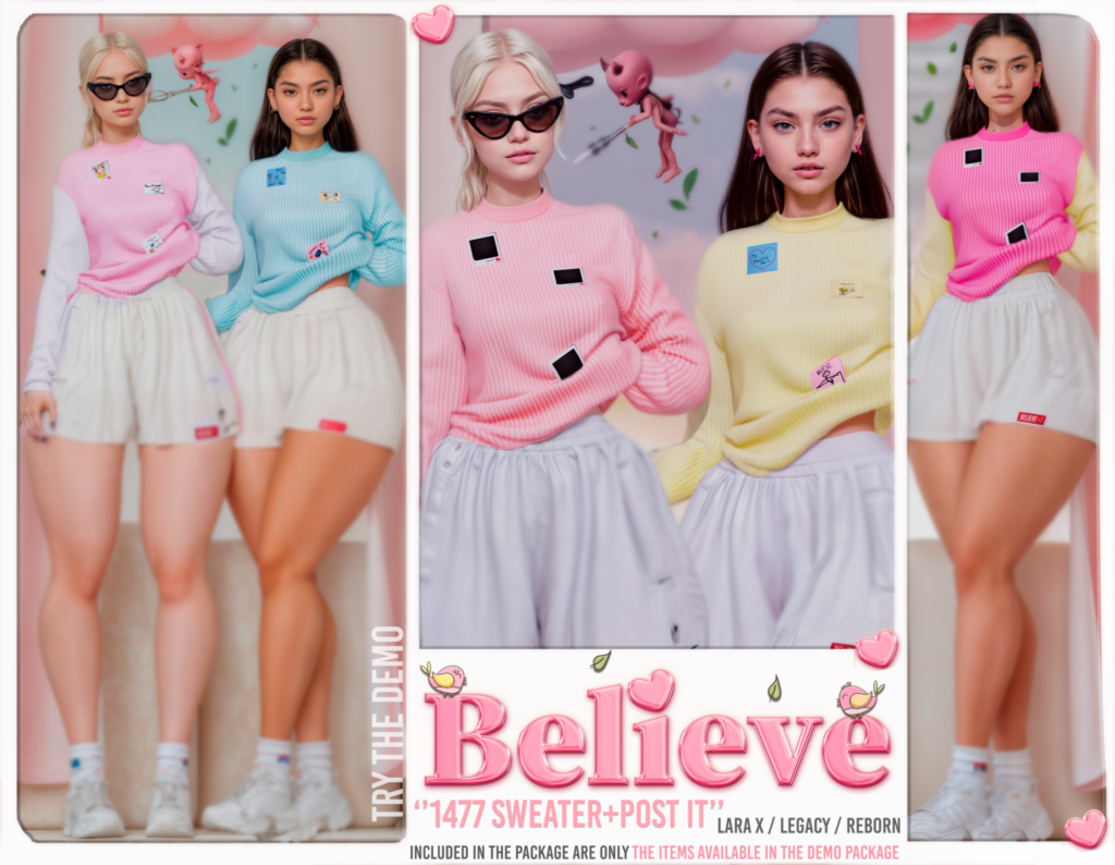 1477 Sweater &amp; Post It - Legacy/MaitreyaX/Reborn	&lt;a href=&quot;http://maps.secondlife.com/secondlife/Bliss%20Kingdom/42/150/2001&quot; target=&quot;_blank&quot;&gt;Teleport&lt;/a&gt;