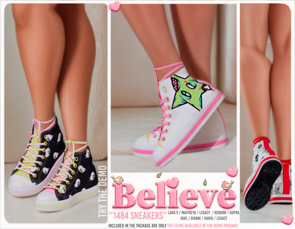 1484 Sneakers - Gianni/Inithium/Jake/Legacy F+M/Kario/Maitreya/Reborn/+mods	&lt;a href=&quot;http://maps.secondlife.com/secondlife/Bliss%20Kingdom/65/111/1501&quot; target=&quot;_blank&quot;&gt;Teleport&lt;/a&gt;