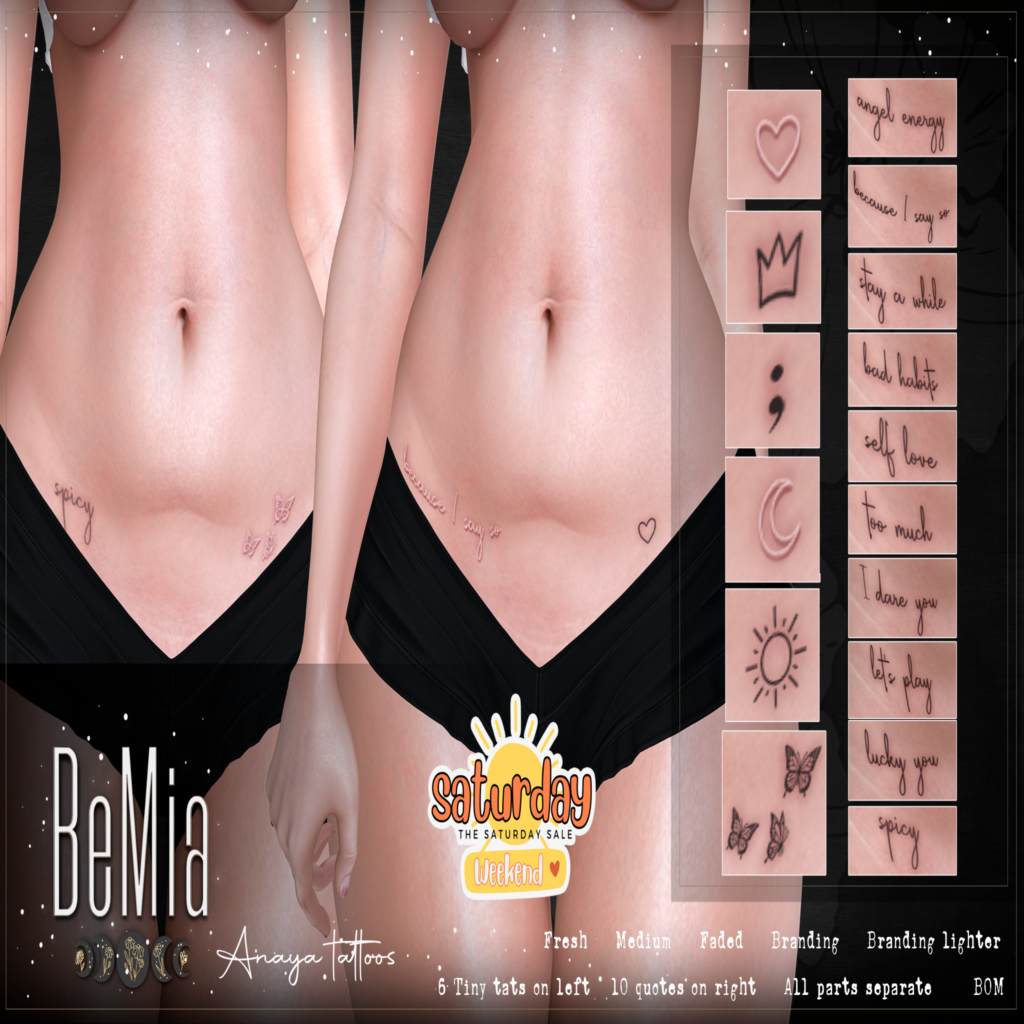 Anaya Tattoos - BOM	&lt;a href=&quot;http://maps.secondlife.com/secondlife/Rosehaven/218/121/2501&quot; target=&quot;_blank&quot;&gt;Teleport&lt;/a&gt;