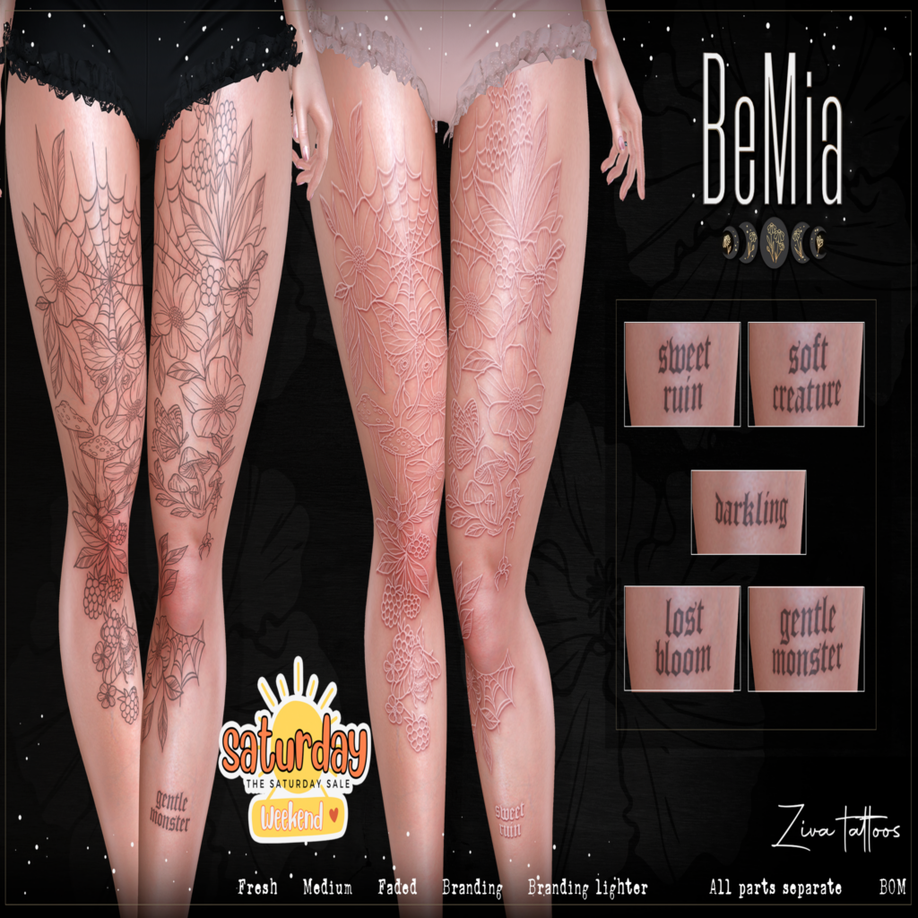 Ziva Tattoos - BOM	&lt;a href=&quot;http://maps.secondlife.com/secondlife/Rosehaven/218/121/2501&quot; target=&quot;_blank&quot;&gt;Teleport&lt;/a&gt;