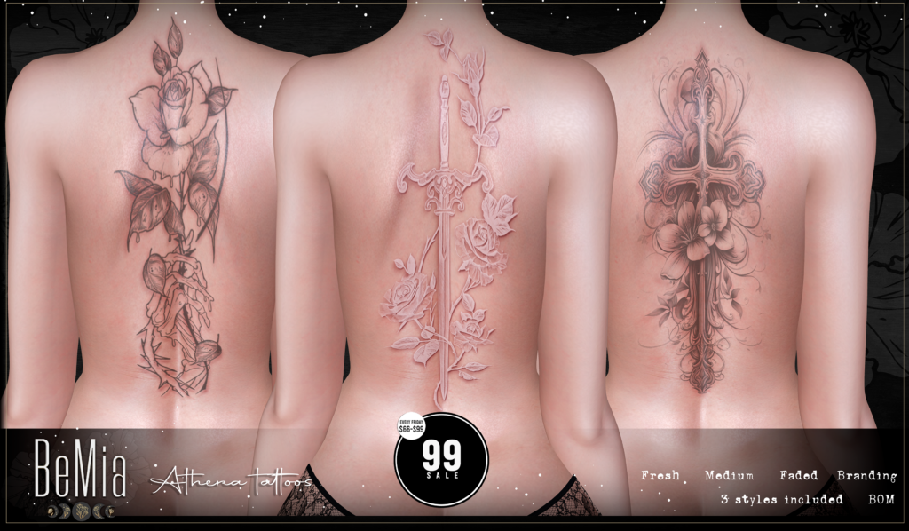 Athena Tattoos - BOM	&lt;a href=&quot;http://maps.secondlife.com/secondlife/Rosehaven/218/121/2501&quot; target=&quot;_blank&quot;&gt;Teleport&lt;/a&gt;