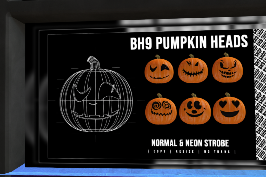 Pumpkin Heads, L$250 each/L$899 FP