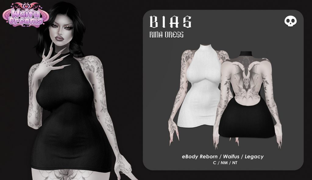 Rina Dress - Legacy/Reborn/+mods	&lt;a href=&quot;http://maps.secondlife.com/secondlife/Phoenix%20Paradise/67/84/1580&quot; target=&quot;_blank&quot;&gt;Teleport&lt;/a&gt;