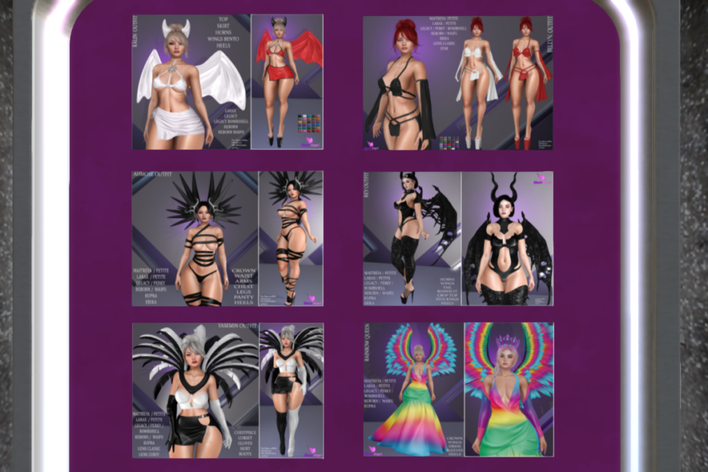 Various Female Costumes - Demo for Fits, L$75 each
