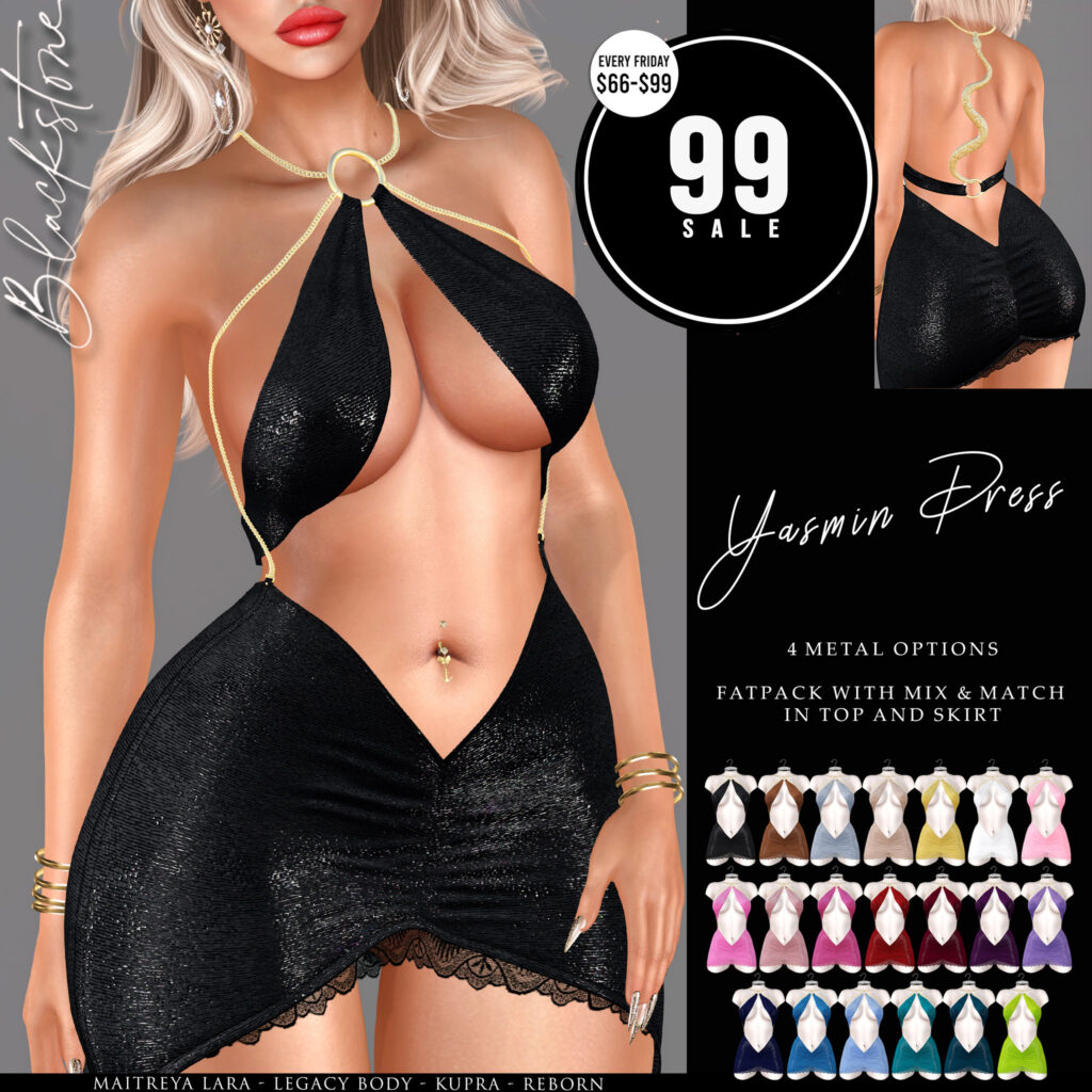 Yasmin Dress - Inithium/Legacy/Maitreya/Reborn	&lt;a href=&quot;http://maps.secondlife.com/secondlife/Fine/128/98/22&quot; target=&quot;_blank&quot;&gt;Teleport&lt;/a&gt;
