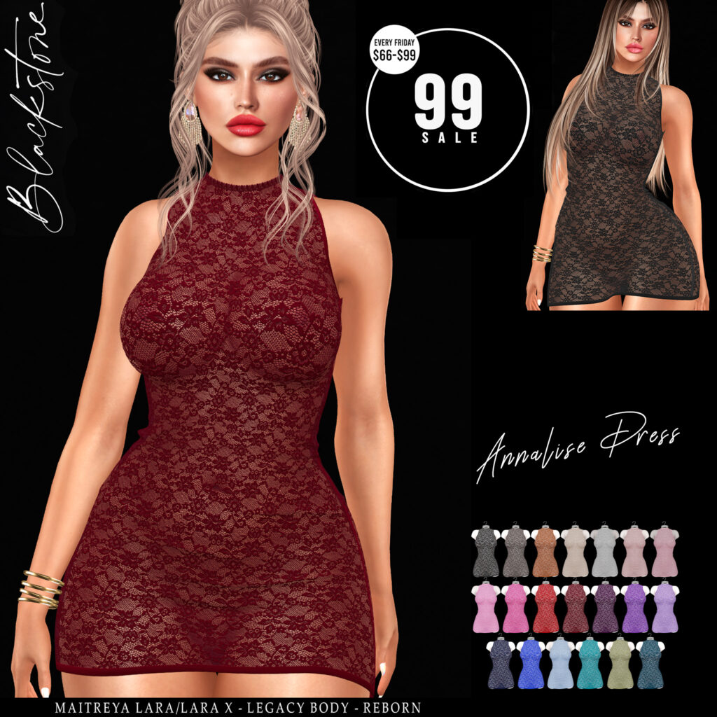 Annalise Dress - Legacy/Maitreya/Reborn/+mods	&lt;a href=&quot;http://maps.secondlife.com/secondlife/Fine/128/98/22&quot; target=&quot;_blank&quot;&gt;Teleport&lt;/a&gt;