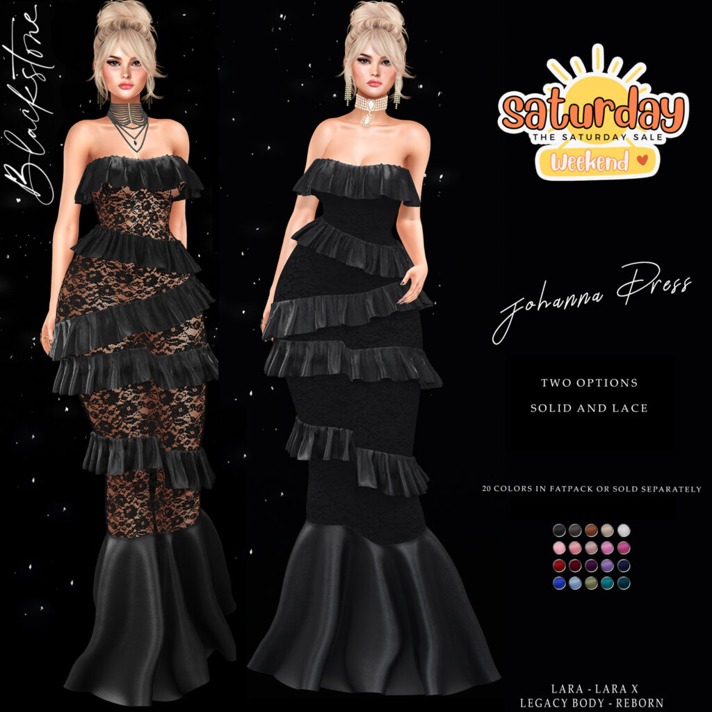 Johanna Dress - Legacy/Maitreya/Reborn/+mods	&lt;a href=&quot;http://maps.secondlife.com/secondlife/Fine/128/98/22&quot; target=&quot;_blank&quot;&gt;Teleport&lt;/a&gt;