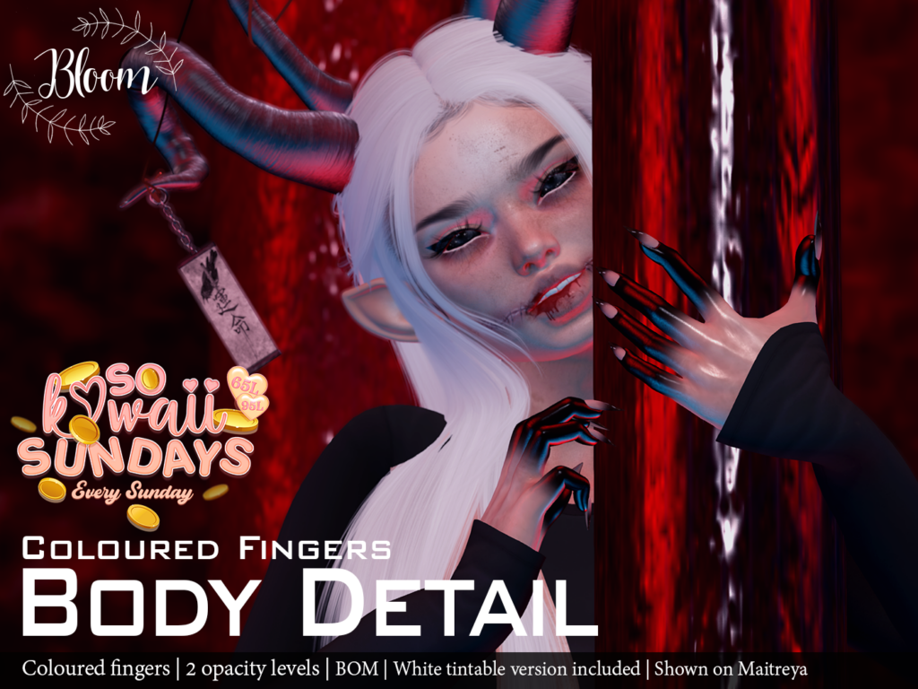 Coloured Fingers Body Detail - BOM	&lt;a href=&quot;https://maps.secondlife.com/secondlife/Optimal/179/17/1601&quot; target=&quot;_blank&quot;&gt;Teleport&lt;/a&gt;