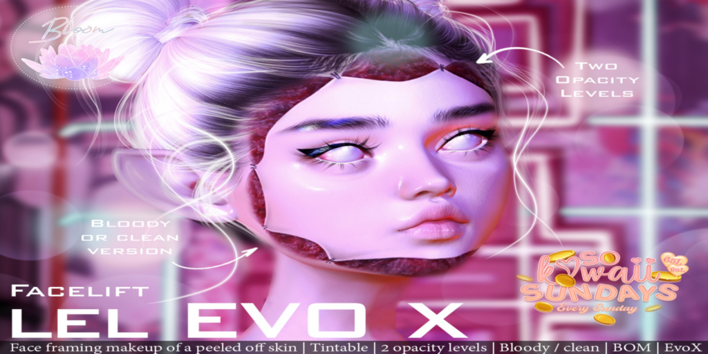 Facelift Mask - EvoX	&lt;a href=&quot;https://maps.secondlife.com/secondlife/Optimal/179/17/1601&quot; target=&quot;_blank&quot;&gt;Teleport&lt;/a&gt;