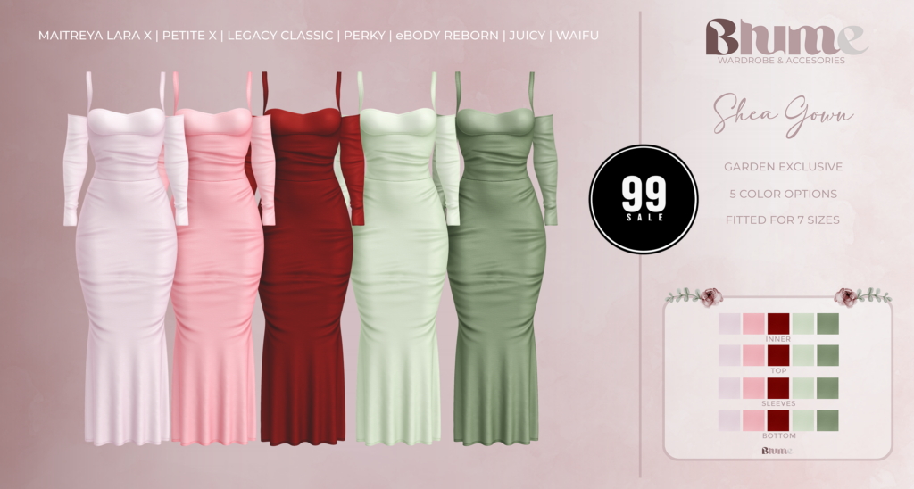 Shea Gown Garden - Legacy/MaitreyaX/Reborn/+mods	&lt;a href=&quot;http://maps.secondlife.com/secondlife/Bruschetta/149/42/1301&quot; target=&quot;_blank&quot;&gt;Teleport&lt;/a&gt;