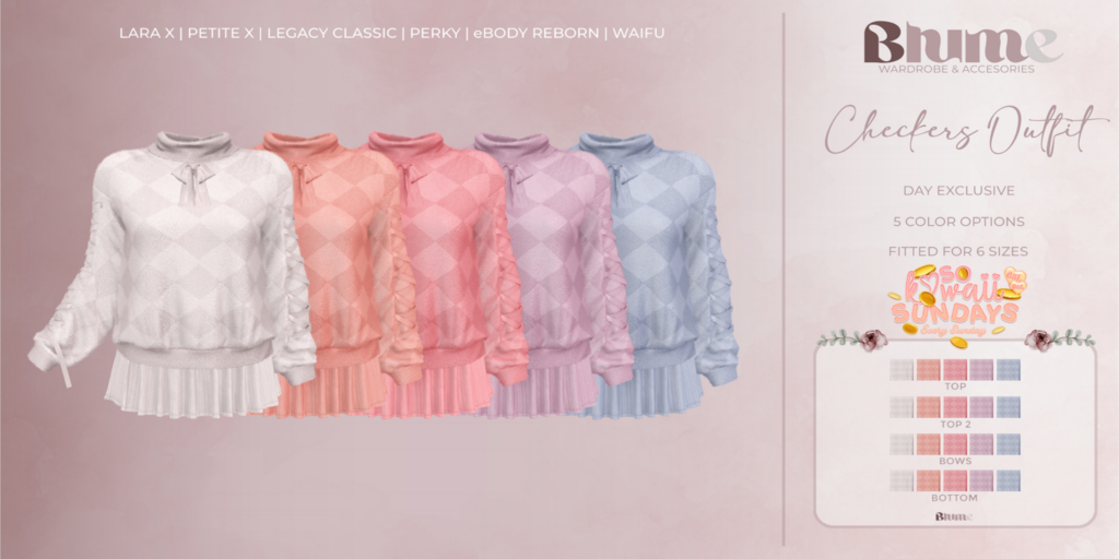 Checkers Outfit - Legacy/MaitreyaX/Reborn/+mods	&lt;a href=&quot;http://maps.secondlife.com/secondlife/Bruschetta/149/47/1301&quot; target=&quot;_blank&quot;&gt;Teleport&lt;/a&gt;