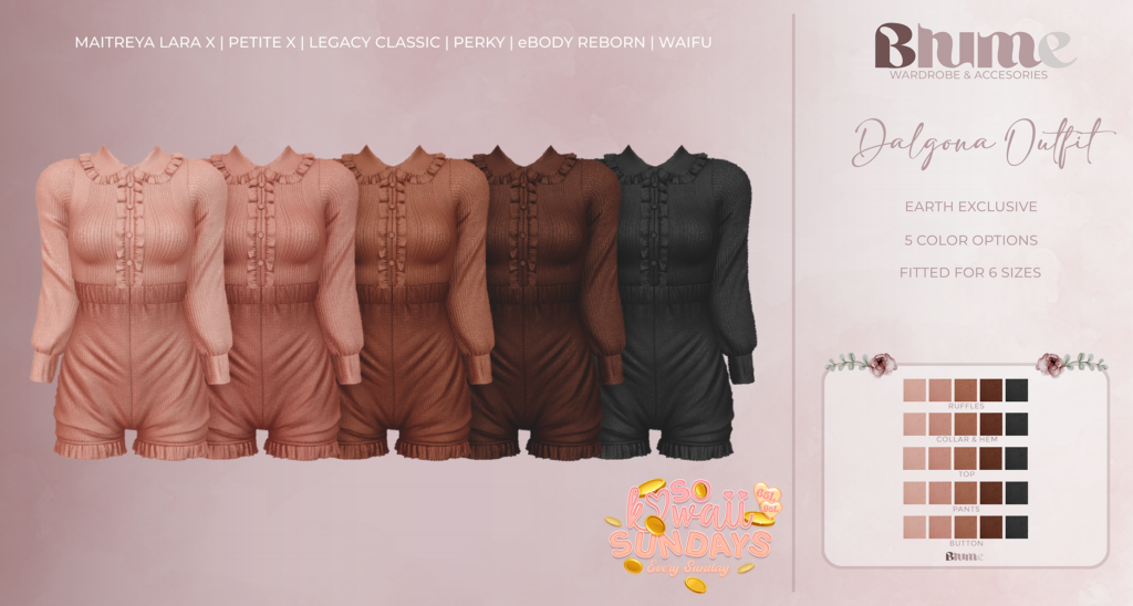 Dalgona Outfit Earth - Legacy/MaitreyaX/Reborn/+mods	&lt;a href=&quot;http://maps.secondlife.com/secondlife/Bruschetta/149/46/1301&quot; target=&quot;_blank&quot;&gt;Teleport&lt;/a&gt;
