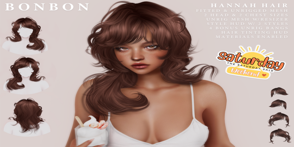 Hannah Hairstyle	&lt;a href=&quot;https://maps.secondlife.com/secondlife/Escapes/48/28/1004&quot; target=&quot;_blank&quot;&gt;Teleport&lt;/a&gt;