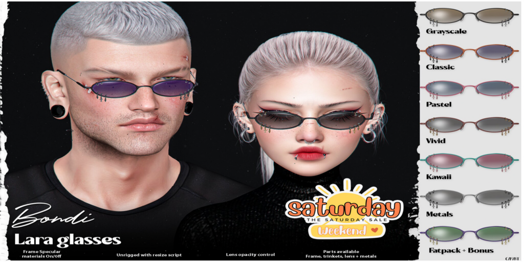 Lara Glasses	&lt;a href=&quot;http://maps.secondlife.com/secondlife/Daydreaming/19/66/22&quot; target=&quot;_blank&quot;&gt;Teleport&lt;/a&gt;