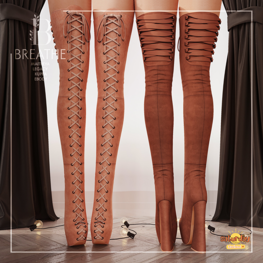 Aoki Boots - Inithium/Legacy/Maitreya/Reborn	&lt;a href=&quot;http://maps.secondlife.com/secondlife/BREATHE/131/130/22&quot; target=&quot;_blank&quot;&gt;Teleport&lt;/a&gt;
