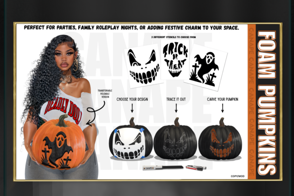 Foam Pumpkins, L$299 each/L$799 FP