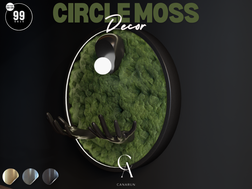 Circle Moss Decor	&lt;a href=&quot;http://maps.secondlife.com/secondlife/Canarun/242/130/24&quot; target=&quot;_blank&quot;&gt;Teleport&lt;/a&gt;