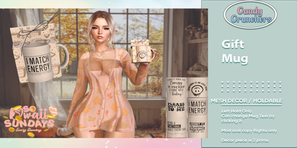 Gift Mug Holdable &amp; Decor	&lt;a href=&quot;http://maps.secondlife.com/secondlife/New%20Days/205/210/2001&quot; target=&quot;_blank&quot;&gt;Teleport&lt;/a&gt;