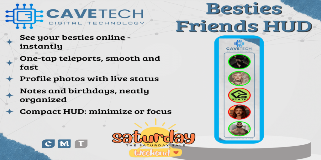 Besties Friends HUD	&lt;a href=&quot;http://maps.secondlife.com/secondlife/Bekkers/85/98/1505&quot; target=&quot;_blank&quot;&gt;Teleport&lt;/a&gt;