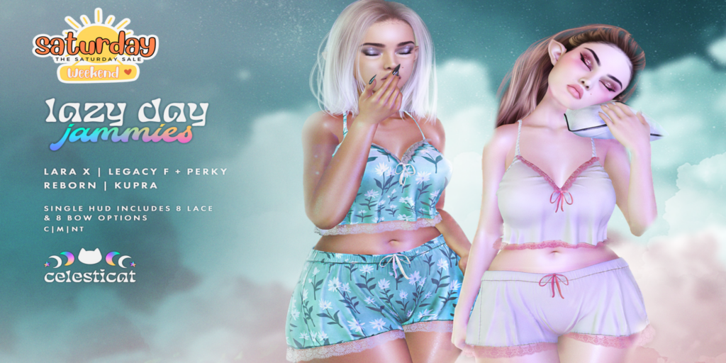 Lazy Day Jammies - Inithium/Legacy/MaitreyaX/Reborn/+mods	&lt;a href=&quot;http://maps.secondlife.com/secondlife/Oni/161/94/3&quot; target=&quot;_blank&quot;&gt;Teleport&lt;/a&gt;