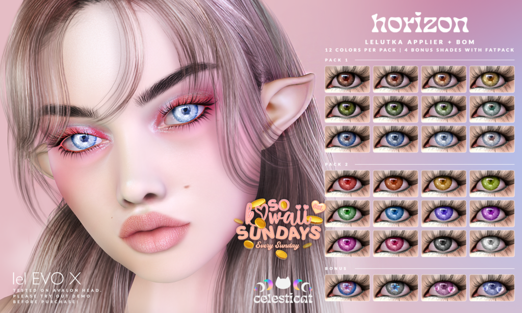 Horizon Eyes - EvoX	&lt;a href=&quot;http://maps.secondlife.com/secondlife/Oni/161/94/3&quot; target=&quot;_blank&quot;&gt;Teleport&lt;/a&gt;