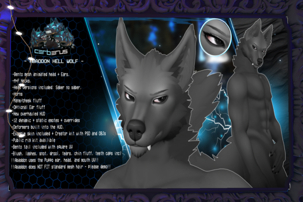Abaddon Hell Wolf Head, L$899